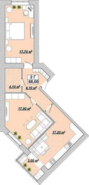 Продається 2-кімнатна квартира в ЖК ''Княгинин'' Івано-Франківськ - зображення 2