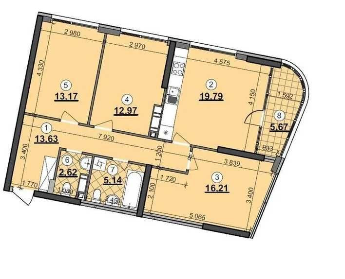 Видова 3к квартира Дніпровська набережна 90м² ЖК Great Осокорки Киев - изображение 2