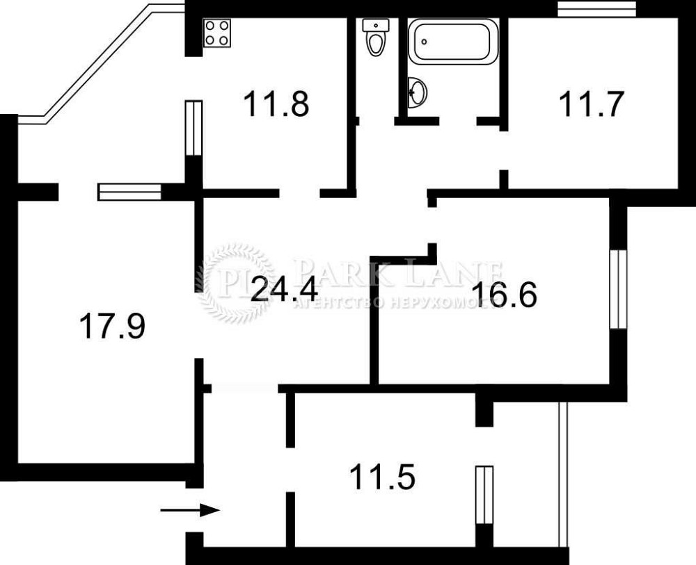 Оболонський р-н,м.Героїв Дніпра,Північна2/58,4спальні,Ремонт Киев - изображение 4