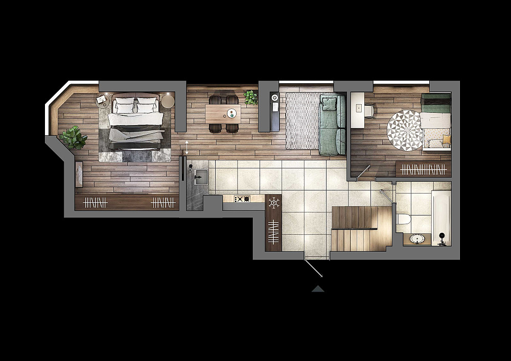 Готова 2-рівнева квартира з ВЛАСНОЮ ТЕРАСОЮ в ЖК 7'я в Щасливому Щасливе - зображення 2