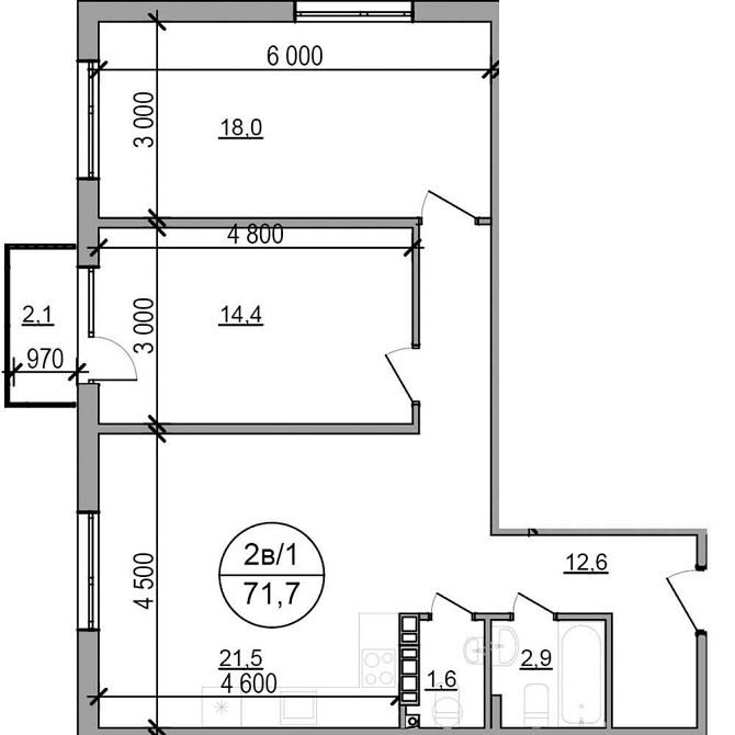 Продаж 2к квартири ЖК Парксайд, ремонт Whitebox Basivka - photo 2