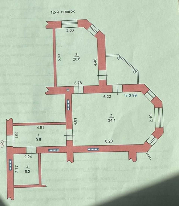 Велика 1но  кімнатна квартира 76,6м2, з видом на море, м. Чорноморськ Бурлача Балка - зображення 2