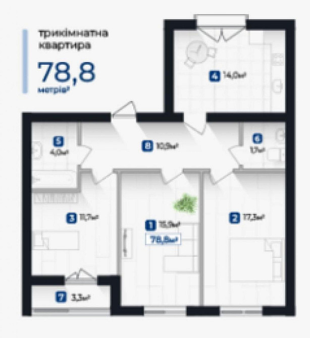 Продаж трикімнатної квартири в готовому будинку Івано-Франківськ - зображення 3