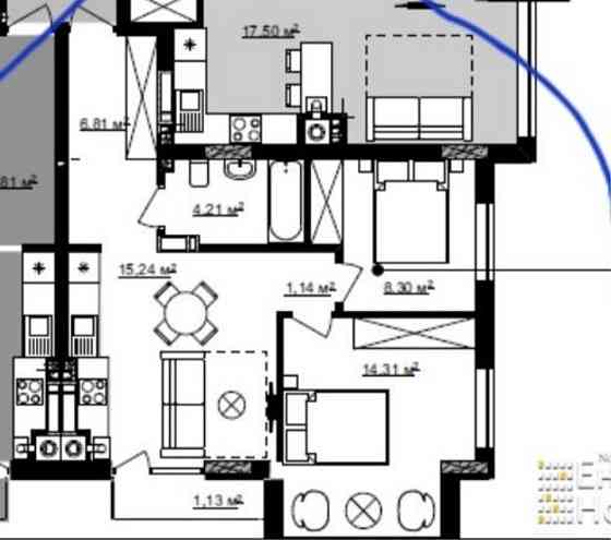 Продаж 1.5 кімнатної квартири. В4. Перший будинок Uzhhorod