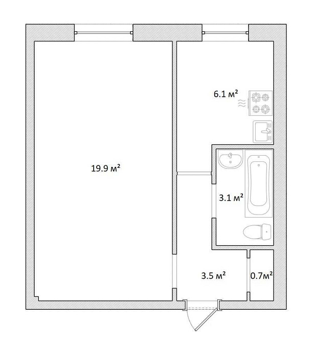 1 кім квартира у багатоповерхівці район парка ЛАЗАРЯ ГЛОБИ (714049) Дніпро - зображення 8