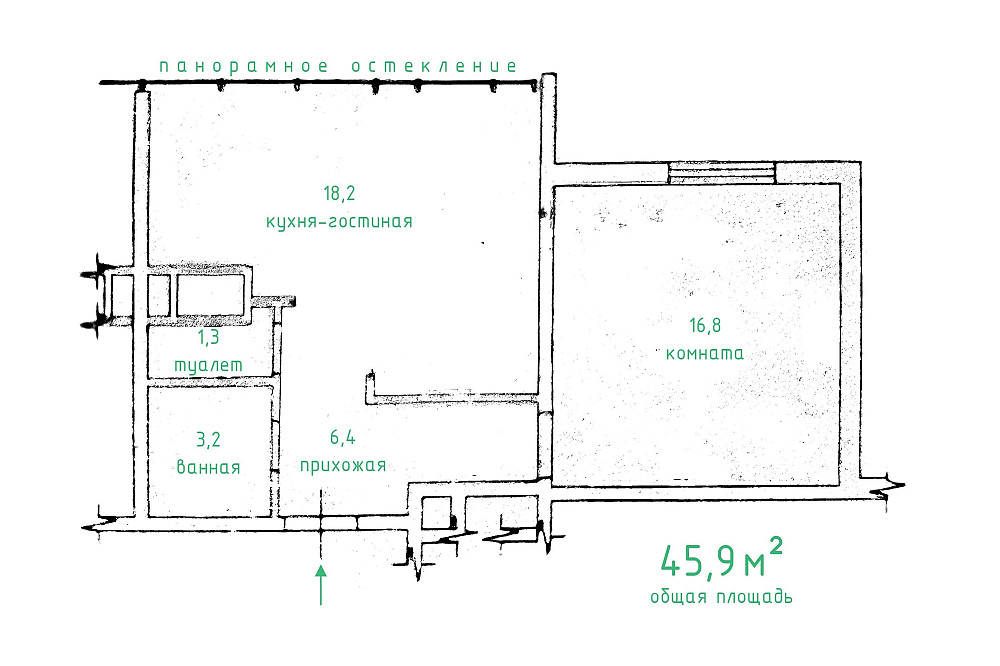 22 Жемчужина. Болгарская. Рядом центр. Стильная евродвушка 46 м. Одесса - изображение 7
