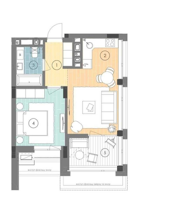 ЖК UNIT HOME 1к квартира вул. Сім'ї Хохлових 12А Киев - изображение 3