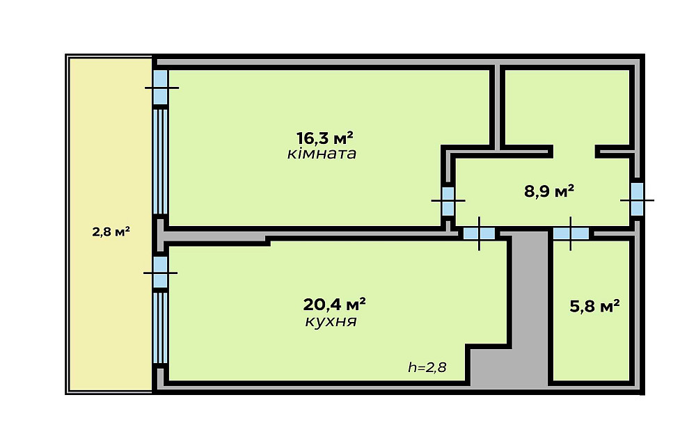 1 кім квартира 54 м2 у новобудові на Раковського за 1250$/м2. м.Львів Львов - изображение 5