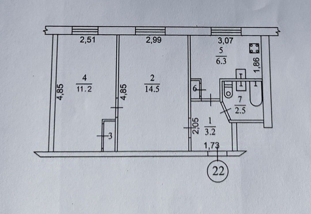 Продам 2-ком. квартиру р-н 9 больницы Українка - зображення 5