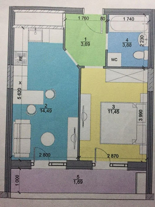 Квартира з початковим ремонтом, балкон, цент Бучі, газ, 2% податки Ірпінь - зображення 2