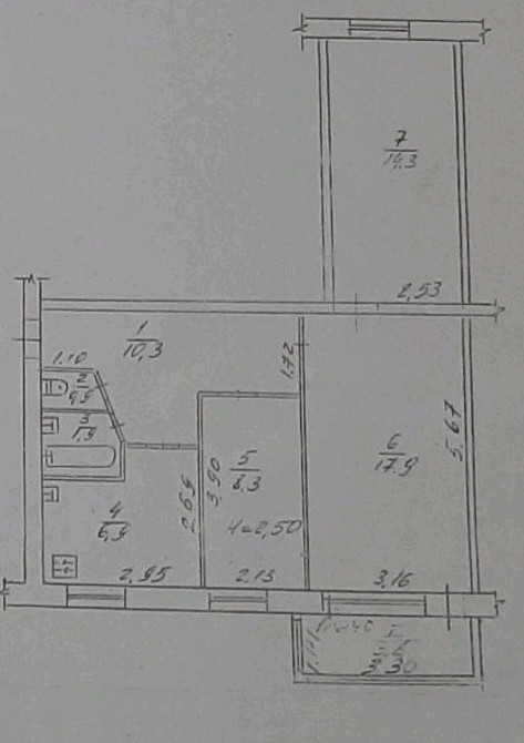 Покращеного планування Продаж 3 Кімнатної Квартири Алмазний Центр 12хв Полтава - изображение 2