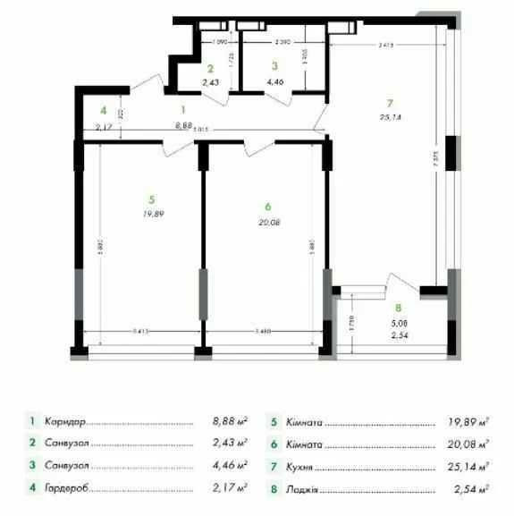 2k, 87м, ЖК Greenville на Печерську, готова до заселення, 5 секція Киев - изображение 4