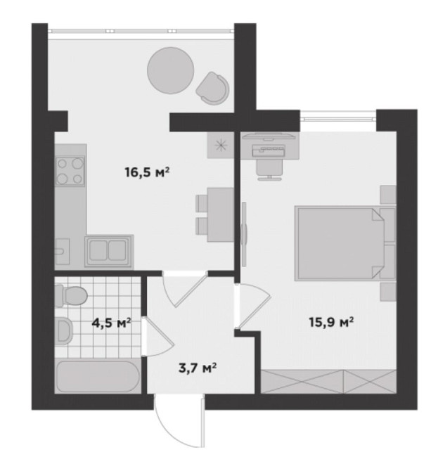 Однушка на низькому поверсі Буча - изображение 6