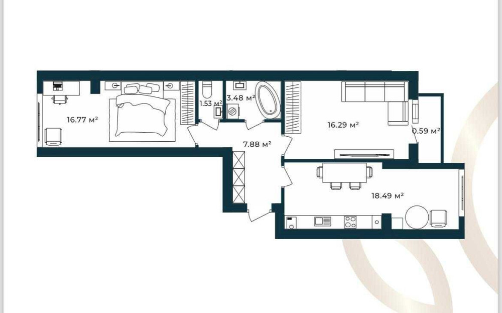 2-кімнатна квартира 65м2 з наповненням | Розтермінування | Без комісії Софіївська Борщагівка - зображення 2