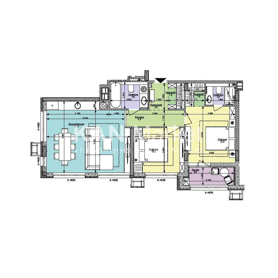 ПРОДАЖ 2к квартири 70,6 м² в найкращому ЖК Файна Таун Киев - изображение 2