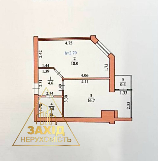 1к! 43,5 кв.м! ЖК «ЯРОВИЦЯ»! Центр! Луцк - изображение 2