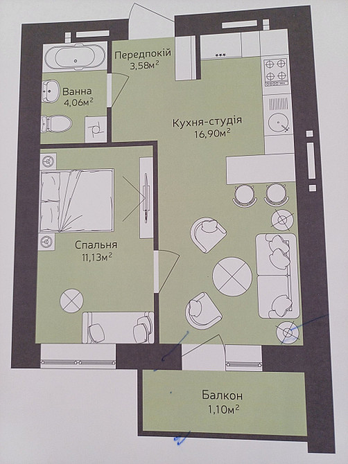 Продаж 1 кім новобудови на Легоцького Ужгород - зображення 6