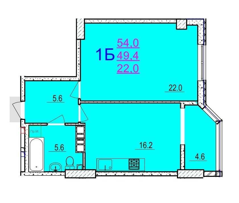 Однокімтна квартира на Митниці Черкассы - изображение 4