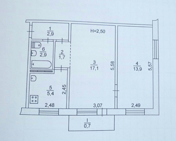 Продам 2х комн.квартиру на 44 квартале. Kryvyi Rih - photo 7