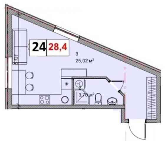 Продаж Смарт 28,4 м² за вигідною ціною від забудовника АКЦІЯ Kyiv