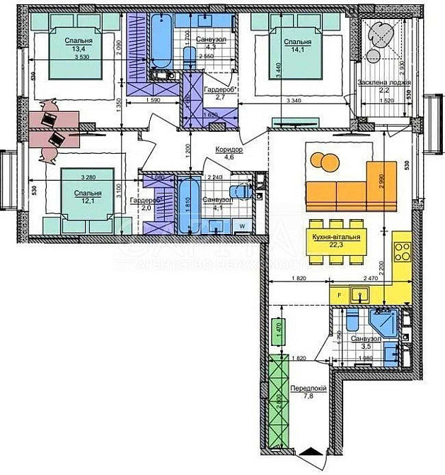 Продаж / Квартира / Голосіївський / ЖК Республіка / 88 м2 Киев - изображение 4