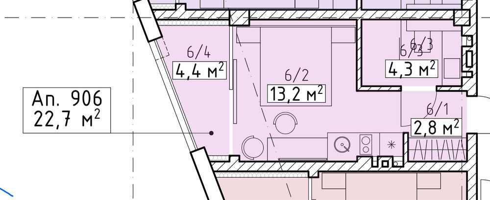 Апартаменти 23 м2 . Комплекс бізнес класу Н1 . Новий Львів Львів - зображення 1