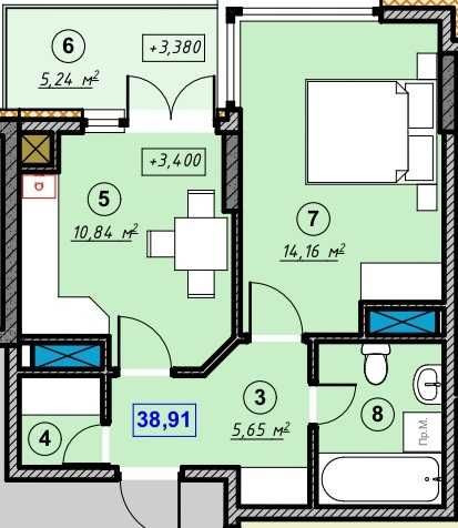 Продається  1 кім. квартира  акційна Вартість  ,Вул.Галицька Івано-Франківськ - зображення 2