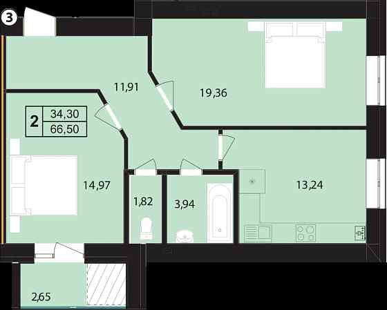 Продаж 2 кім квартири Zolochiv (Lvivska obl.)