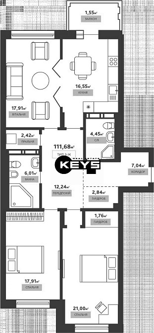 Продаж!3к.квартира 113м2,Щекавицька, Поділ, ЖК LA MANCHE Киев - изображение 4