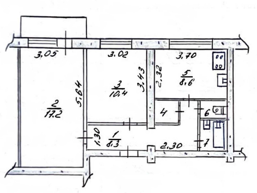 2к квартира центр города, р-н бульвара Шевченко, не торцевая, свободна Запоріжжя - зображення 2