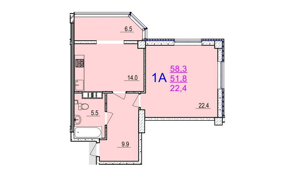 Однокімнатна квартира в ЖК "VOLDIM" на Митниці з підземним паркінгом Черкассы - изображение 6