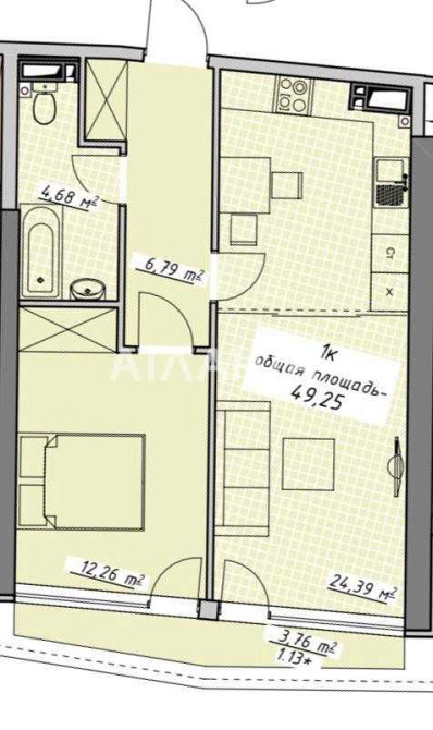 ЖКАтмосфера , дом сдан, 50 кв.м $48000 Одесса - изображение 3