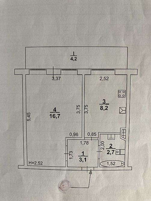 Заболотного, 36 метров 2 этаж в 9 этажном кирпичном доме! Одесса - изображение 5
