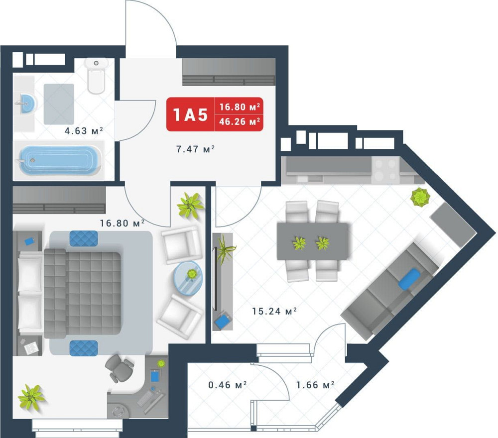 Продаж 1-кімнатної квартири в ЖК Причал 8 (Канальна 8-Г), ПЕРЕУСТУПКА Киев - изображение 2