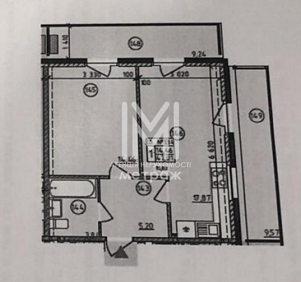 Балкон! Однокімнатна квартира 47м2! ЖК Нова Англія Ньюкасл Киев - изображение 2