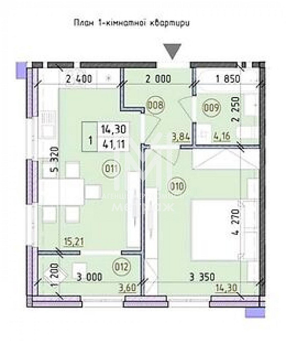 Однокімнатна квартира 41м2! ЖК Нова Англія Ньюкасл Киев - изображение 2