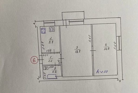2-кімнатна квартира у селищі Велика Багачка Велика Багачка - зображення 1