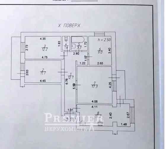 4-х кімн. квартира Ремонт Вузовський Будинок з цегли Газ 84м2 45000у.о Одеса