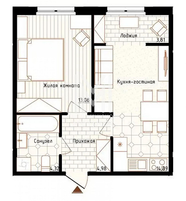 Однокімнатна квартира 40м2! ЖК Нова Англія Брайтон Киев - изображение 2