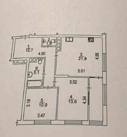 БЕЗ% Продаж двокімнатної квартири 72m2 в ЖК Seven, після будівельників Киев