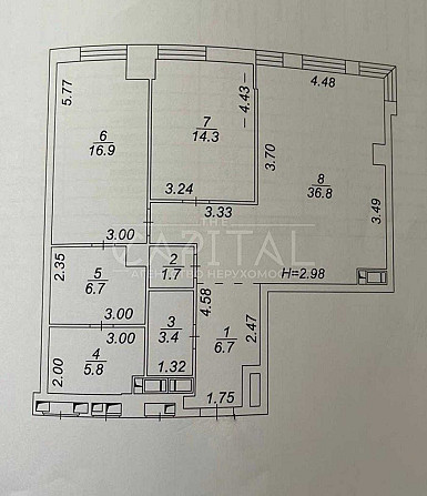 Двокімнатна квартира 93м2 в ЖК TRIIINITY, буд.1 Тютюнника 39 Печерськ Kyiv - photo 2