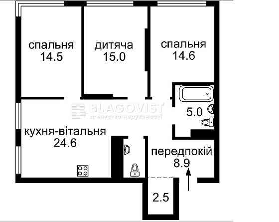 Продаж 3к квартири в ЖК Діброва Парк Віктора Некрасова 8 85кв.м. Kyiv