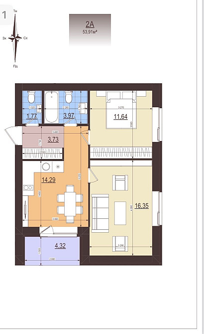 ПРОДАМ!2к квартира поруч із парком!56 кВ.м Гостомель - изображение 5