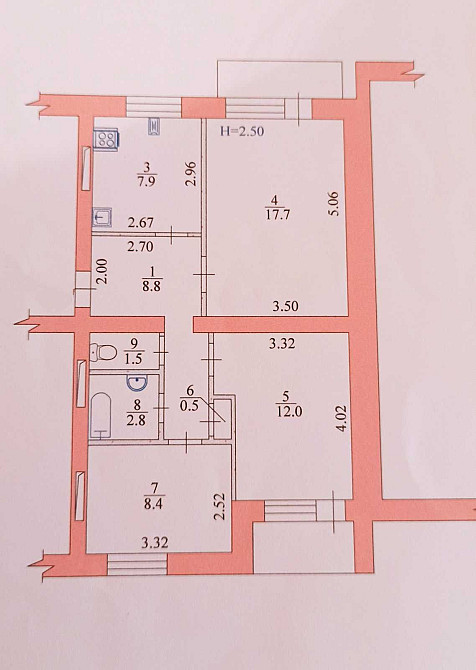 Квартира 3к 65м2 автономне опалення Балаклія Серпуховський 4 є гараж Балаклея (Харьковская обл.) - изображение 3