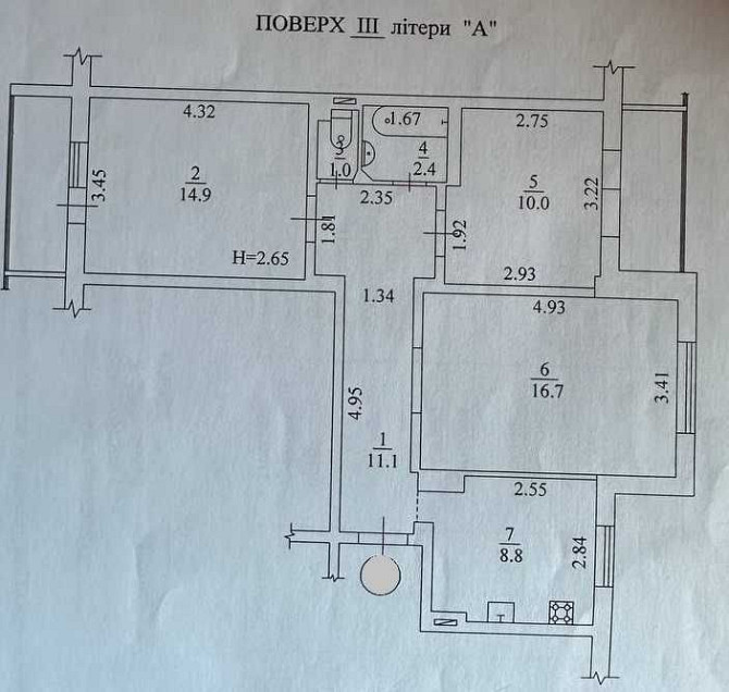 Харківський 3х кімнатна вул.Тростянецька 8Б, 70.4 кв м, ремонт, без % Kyiv - photo 2