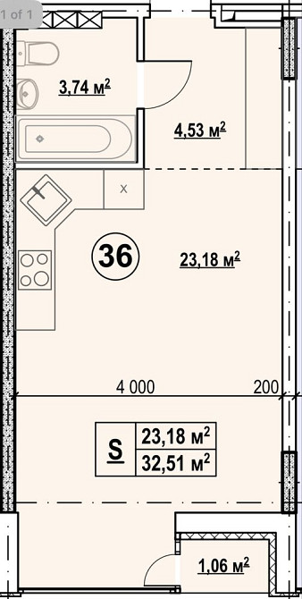 Простора студія біля лісу,метро Бориспільська 5 хв. пішки! Киев - изображение 4