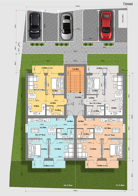 Двокімнатна квартира 47 м2 в новобудові центр м.Тячів Тячів - зображення 3