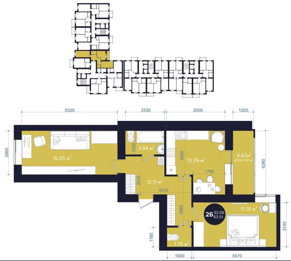 Продам 2-к квартира 67,8 м2 у новому будинку. Державні програми! Ірпінь - зображення 4