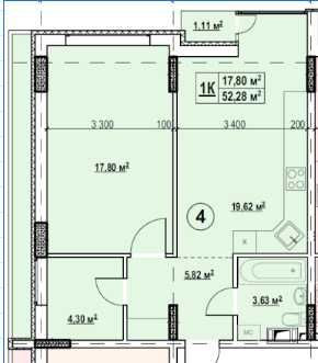 Квартира біля Парку Партизанської Слави метро поруч 52.3 м2 Киев - изображение 2