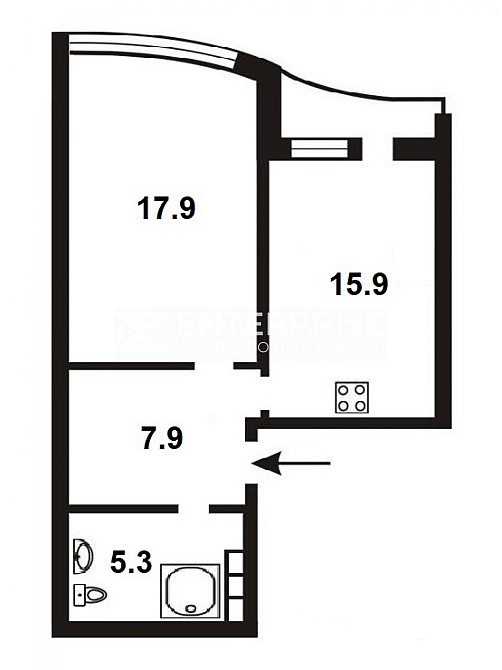 Без %! Академгородок Новобеличи Продажа 1-комнатная ул. Олевская,9 Київ - зображення 6